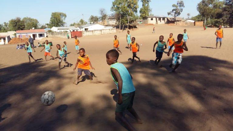 Children Playing Football Malawi